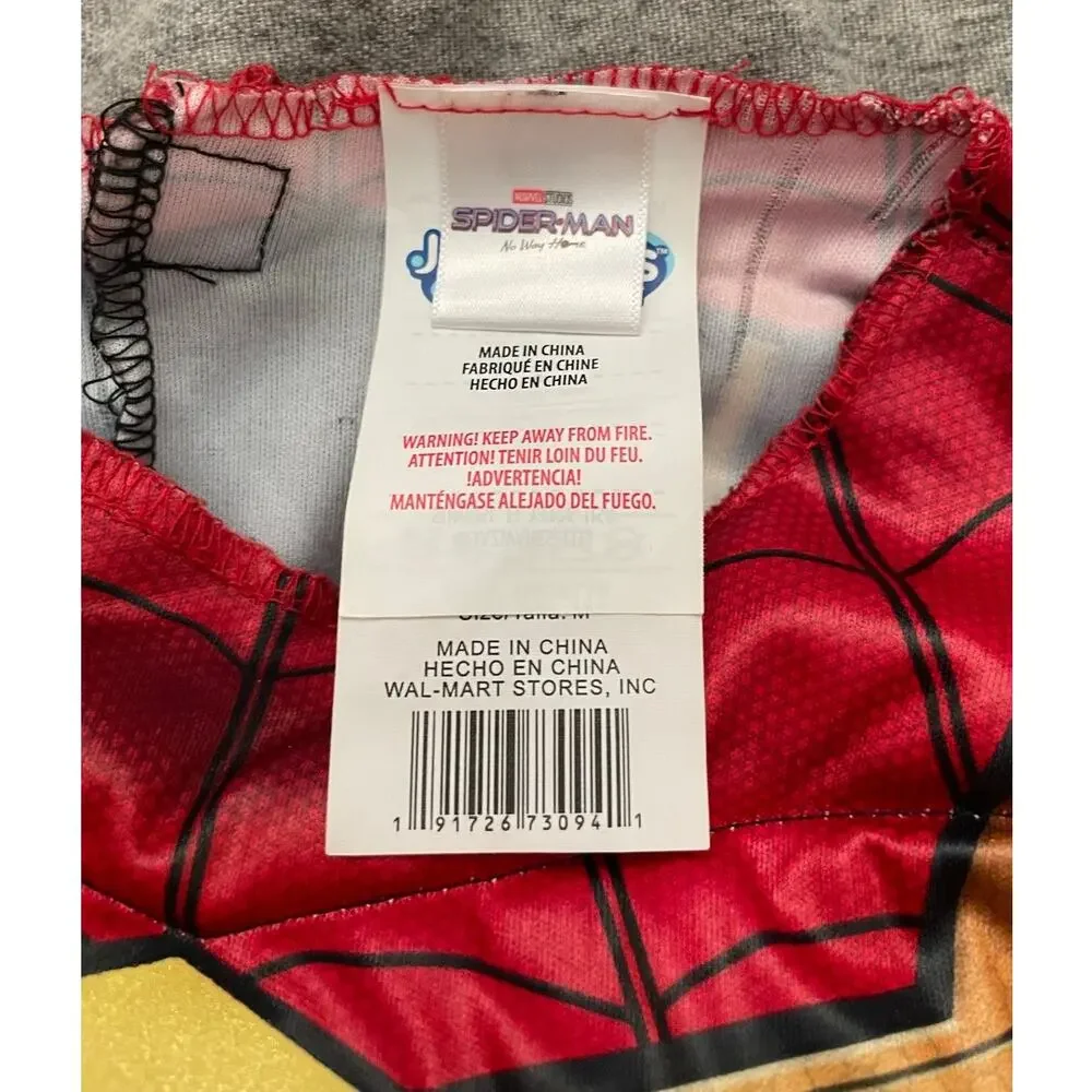 Marvel Spider Man No Way Home Kids Size M/6-7 Yrs Red Blue Costume